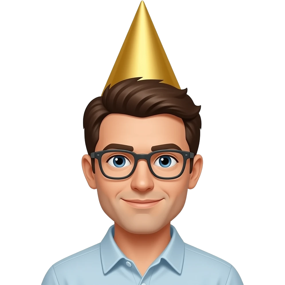guy wearing dunce cap emoji