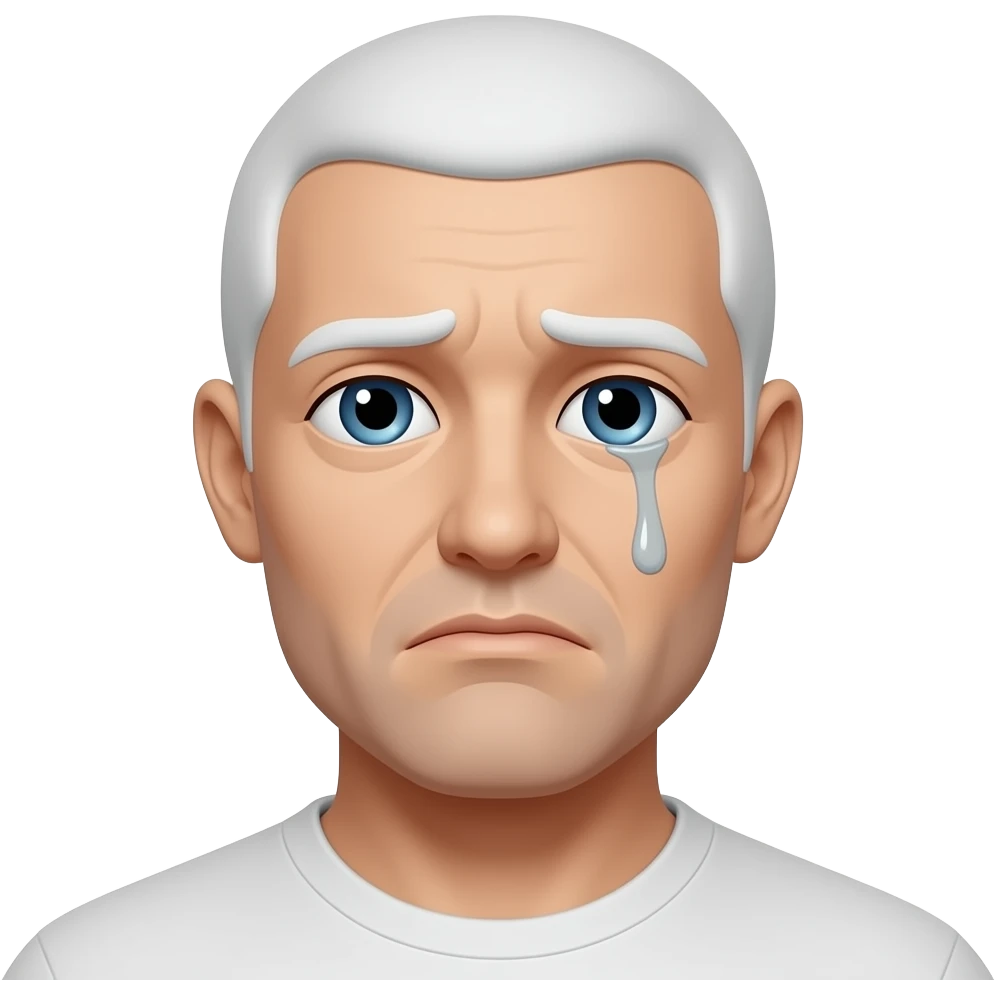 White sad face emoji