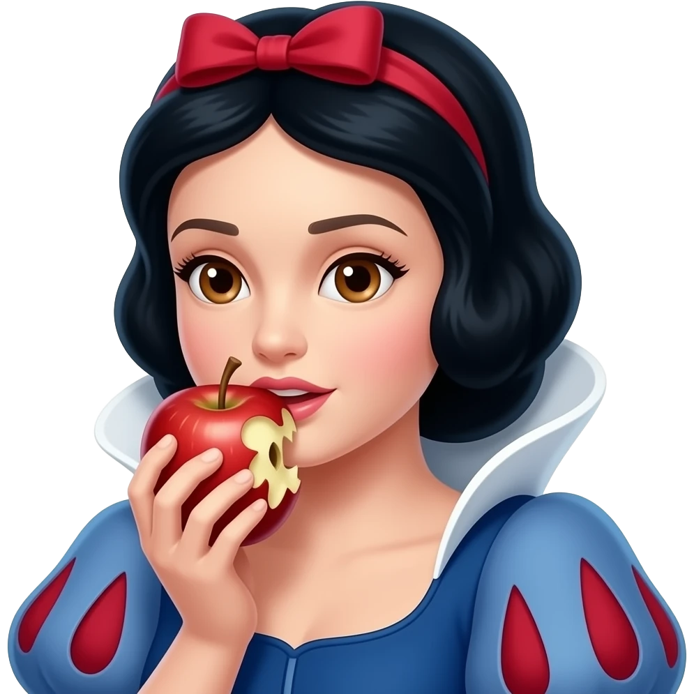 snow WhiteSnow White ate a bite of the poisoned apple. emoji