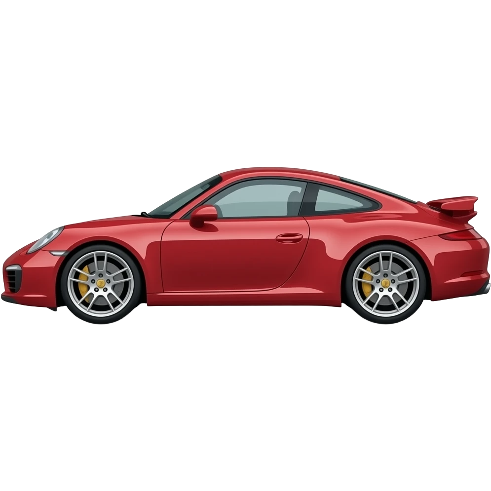 1 red porsche side profile without wheels emoji | AI Emoji Generator