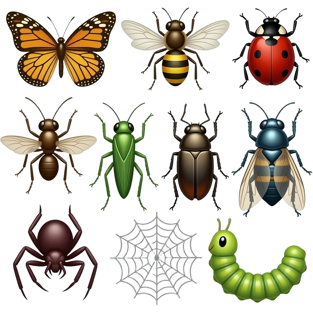 🦋🐝🐞🐜🦗🦟🪲🪳🪰🕷️🕸️🐛🪱 emoji