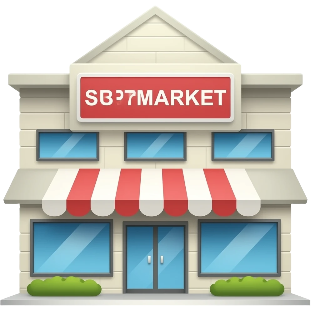Super market  building emoji no background emoji