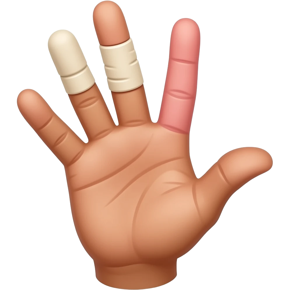 A hand with a ampution of the finger next to the pinky finger. I’m Mexican so color match please emoji