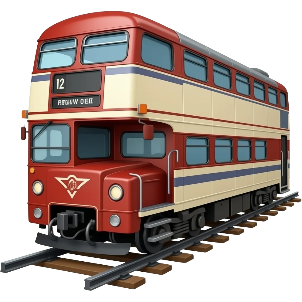 Double decker train emoji