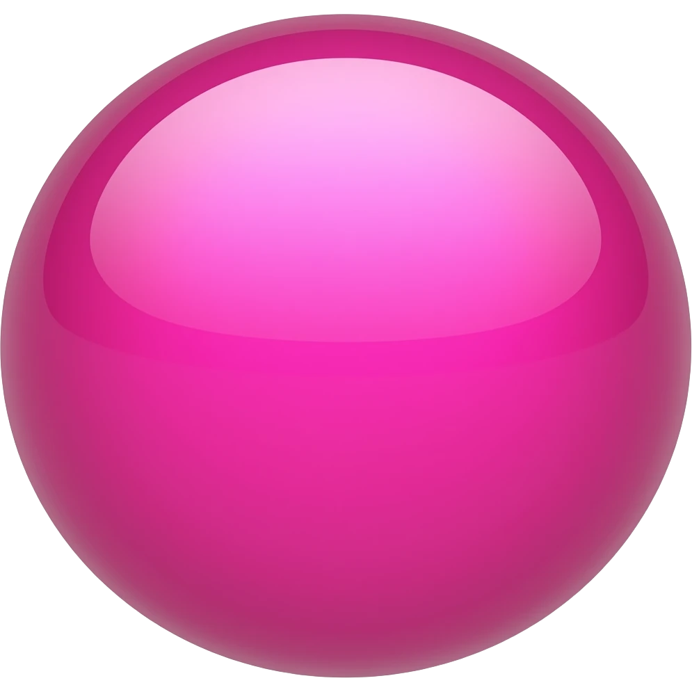 hot pink shiny sphere emoji