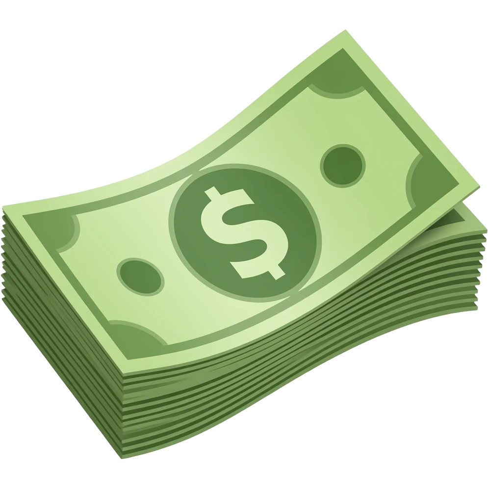 dinero en descuento emoji