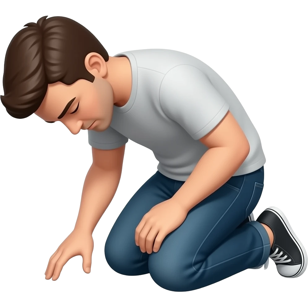 Man grovelling emoji