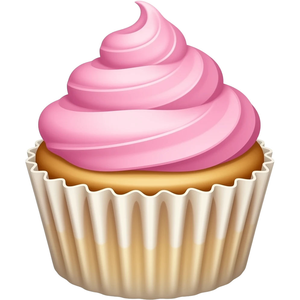 Cupcake with pink icing emoji
