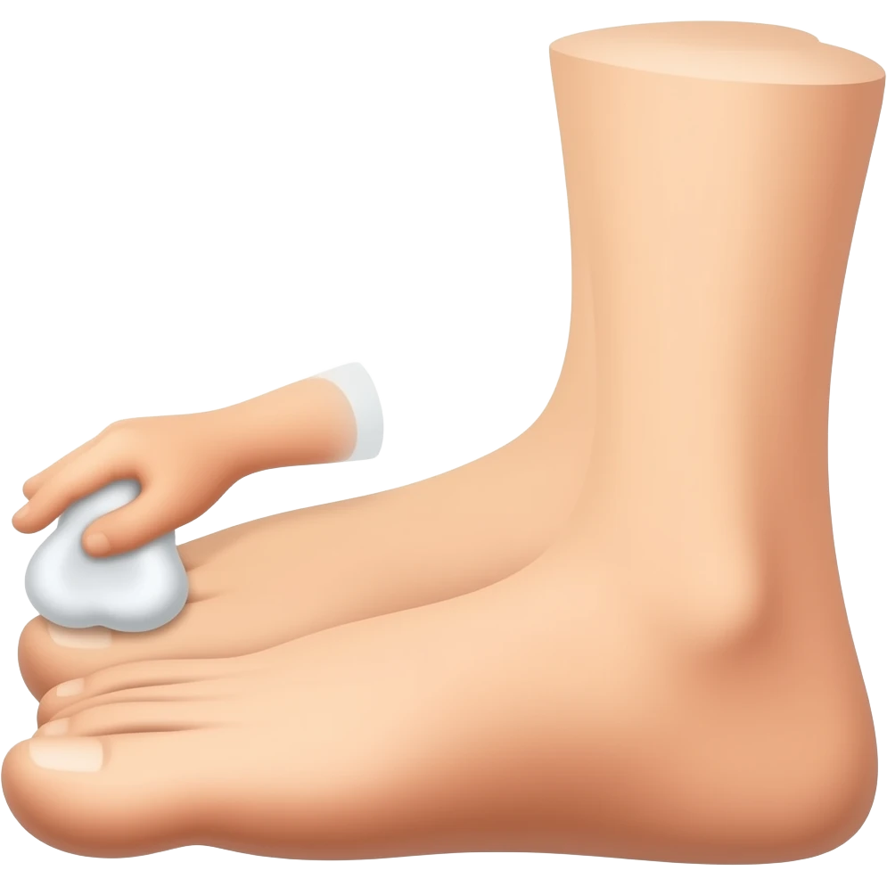 fist dapping a toe emoji