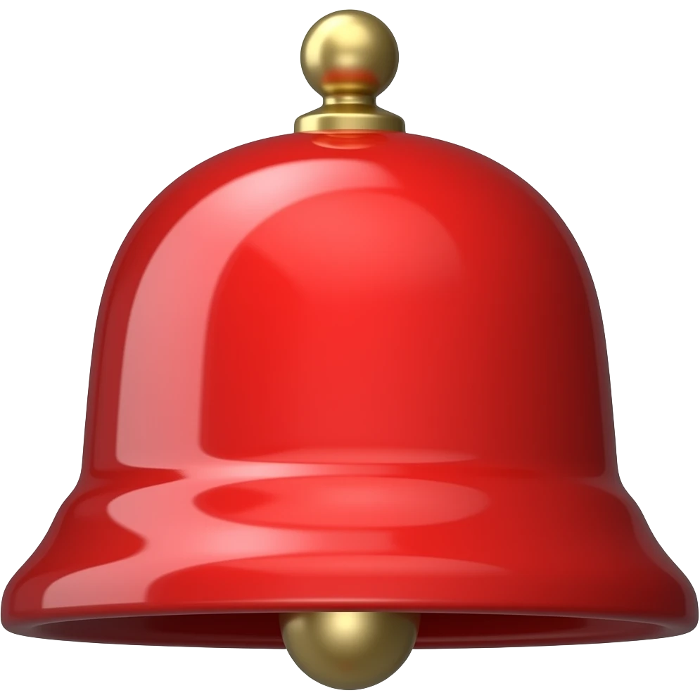cartoonish style alarm bell emoji