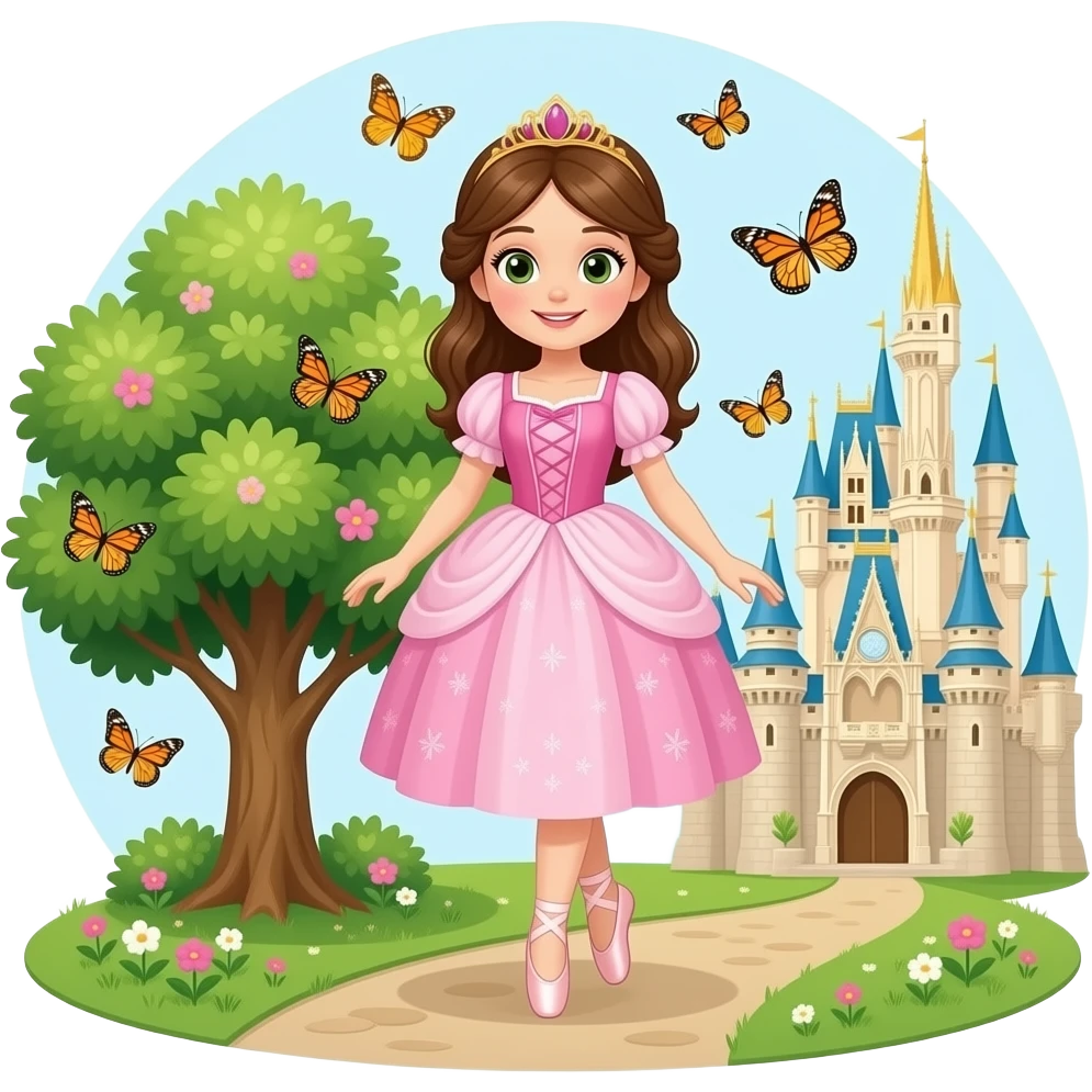 👸🏼🩰🏰🦋🌳 emoji