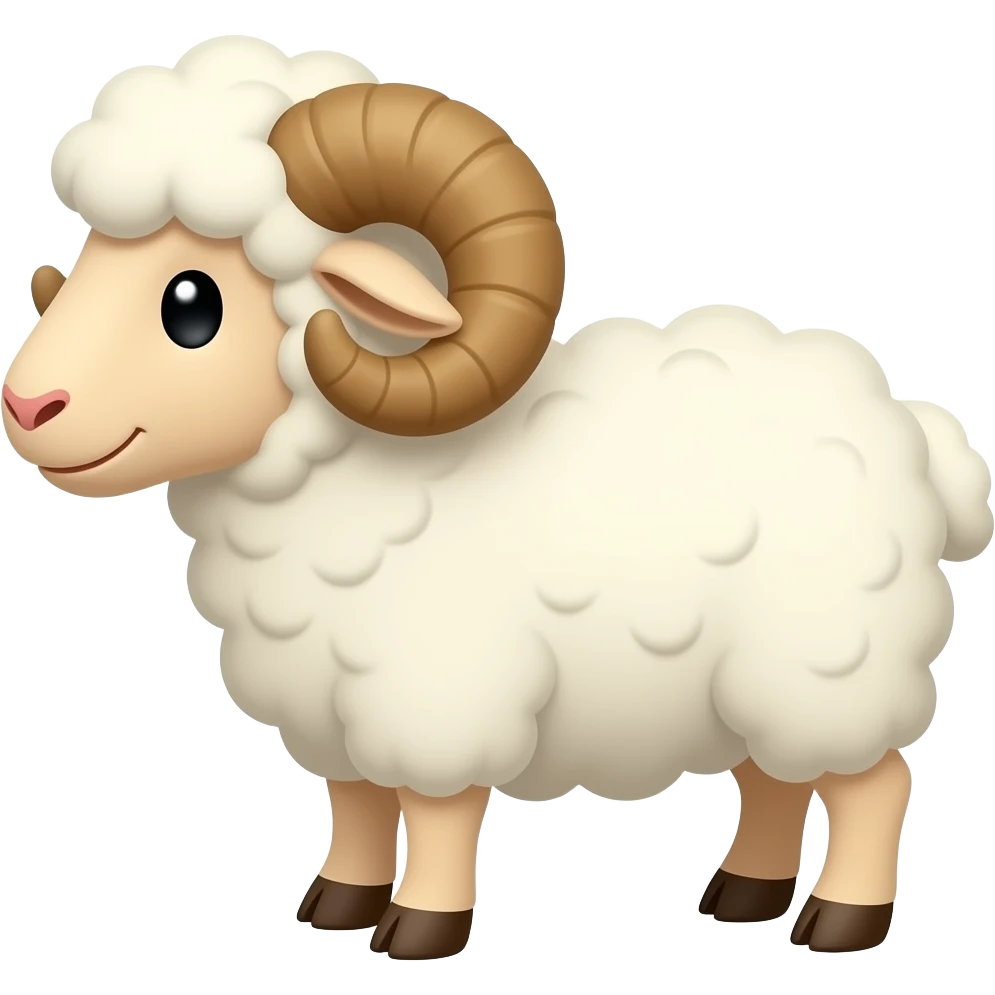 Cartoon ram sheep emoji