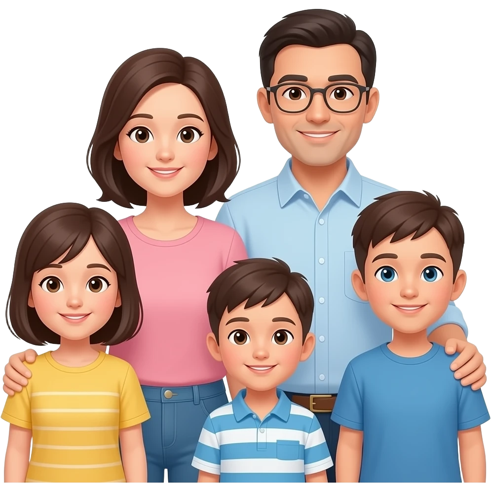 Мама папа старшая сестра два младших брата  брата emoji