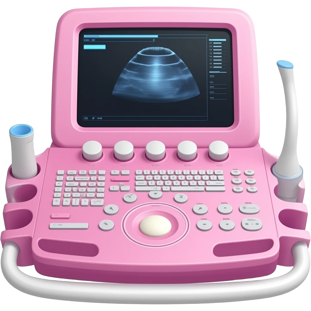 Full pink ultrasound machine with transducers emoji