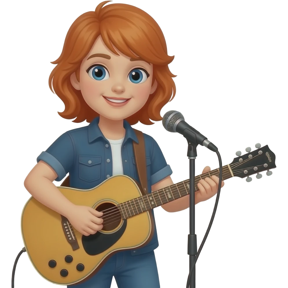 🎸 🧑‍🦰 🎤 emoji