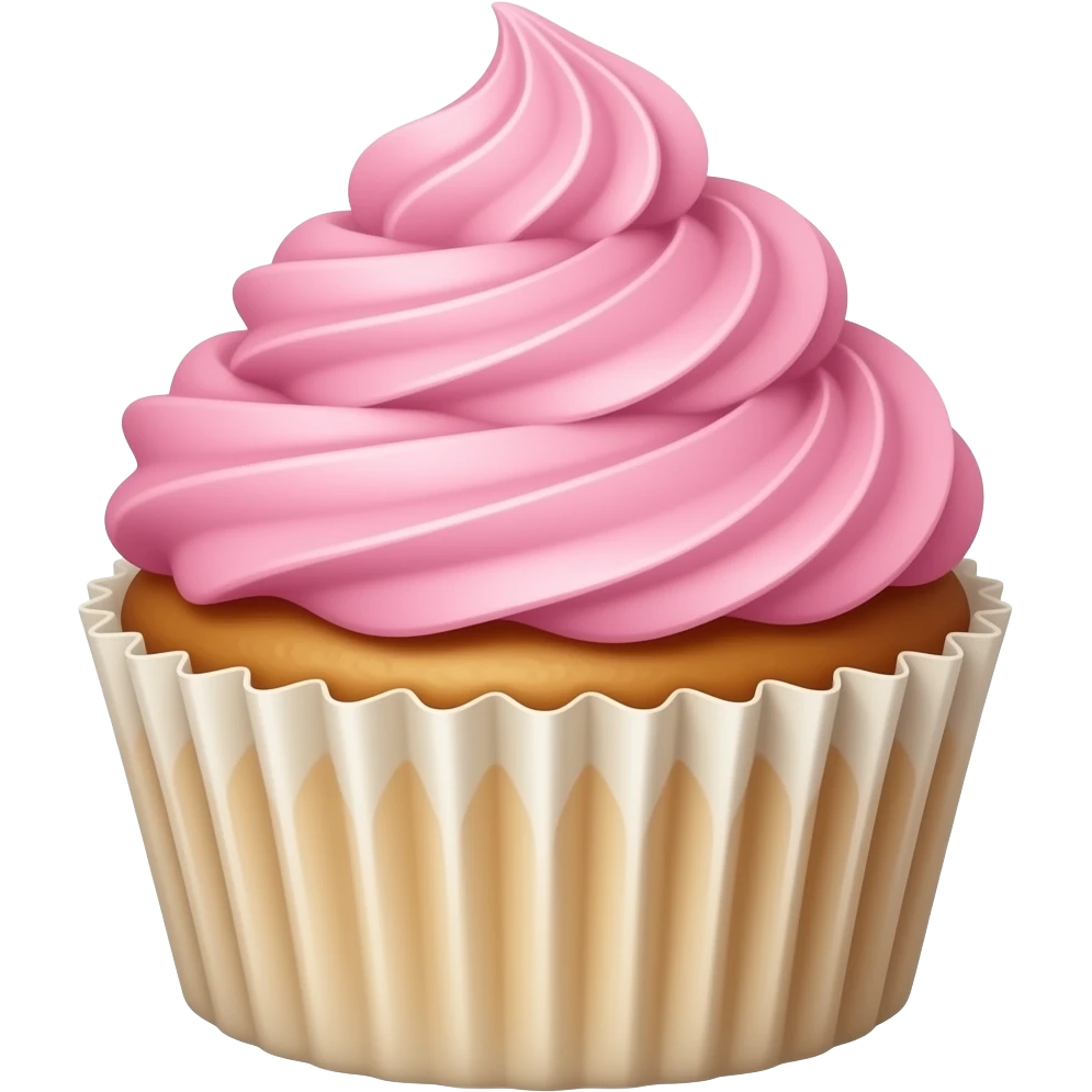 Cupcake with pink icing emoji