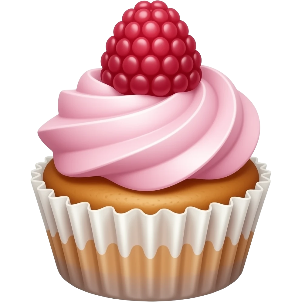 raspberry cupcake emoji