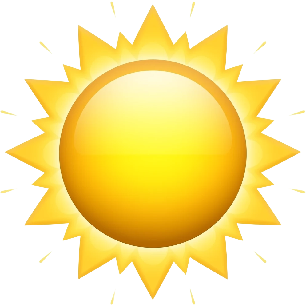 Sun shine with beams emoji