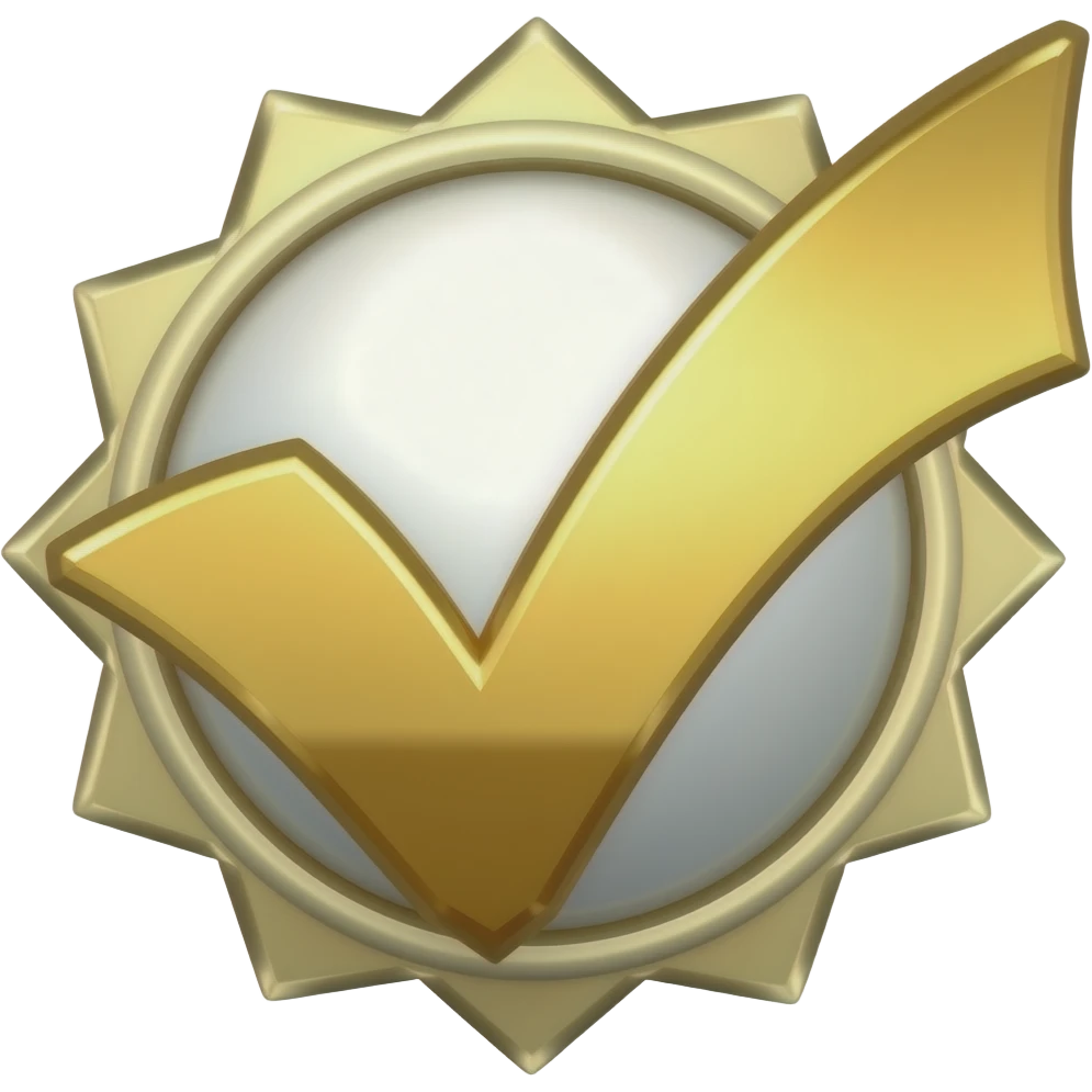 Verificado de oro emoji
