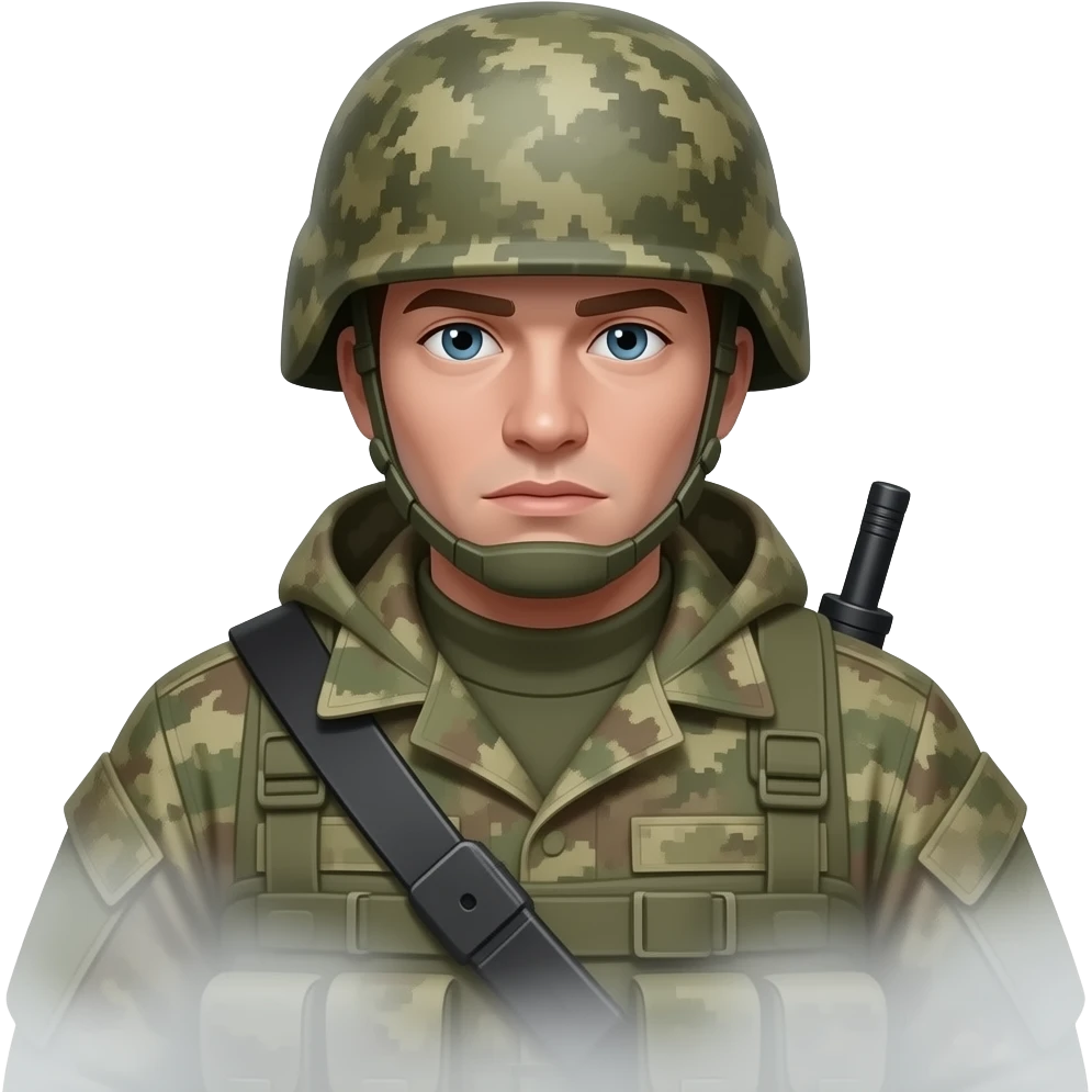 Soldier surrendering with 🫩 face emoji