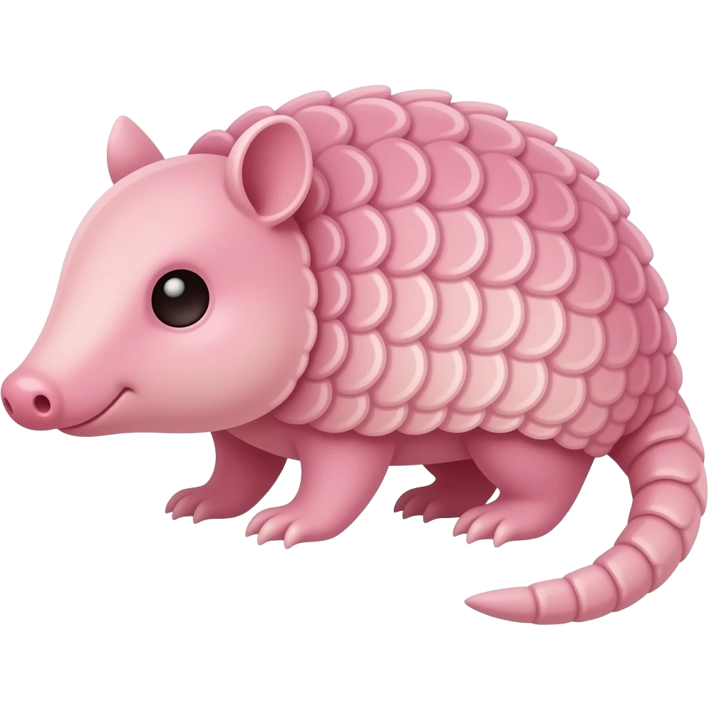 pink armadillo. emoji