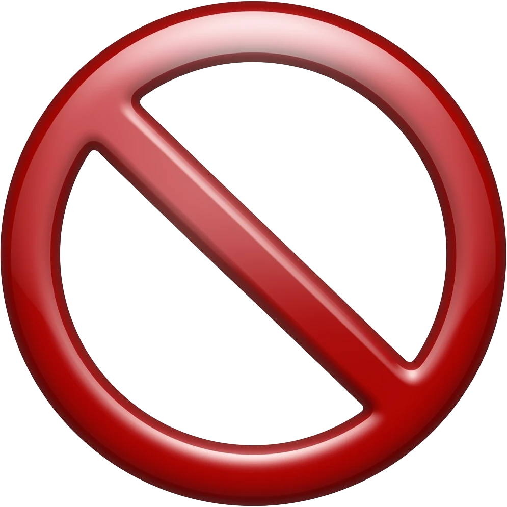 bad symbol red ink only emoji