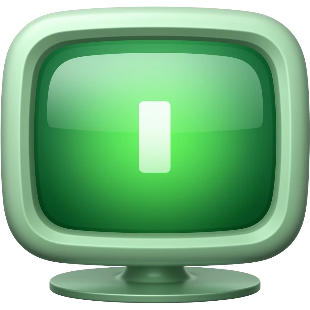 neon green tv smart screen emoji