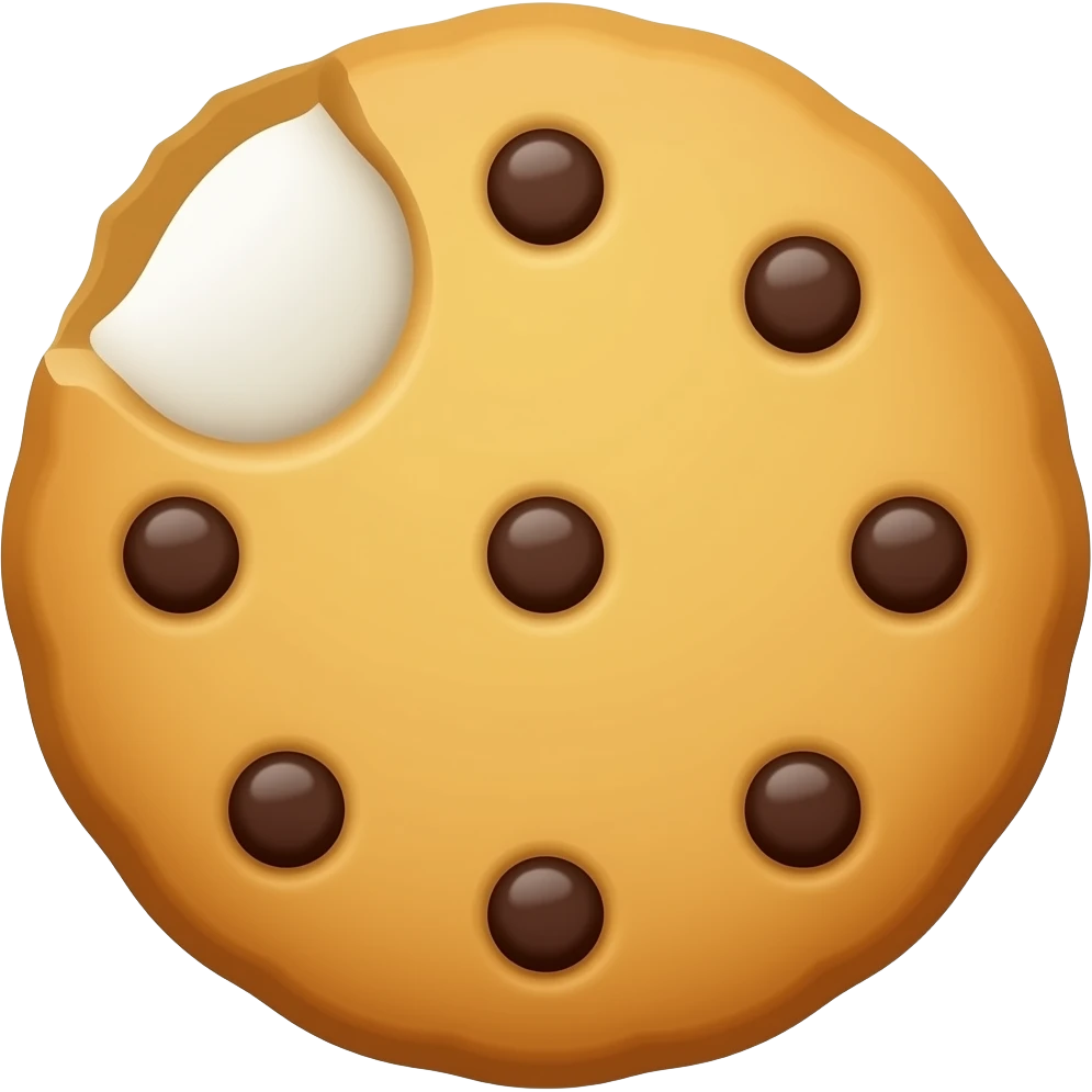 Bitten Cookie emoji emoji