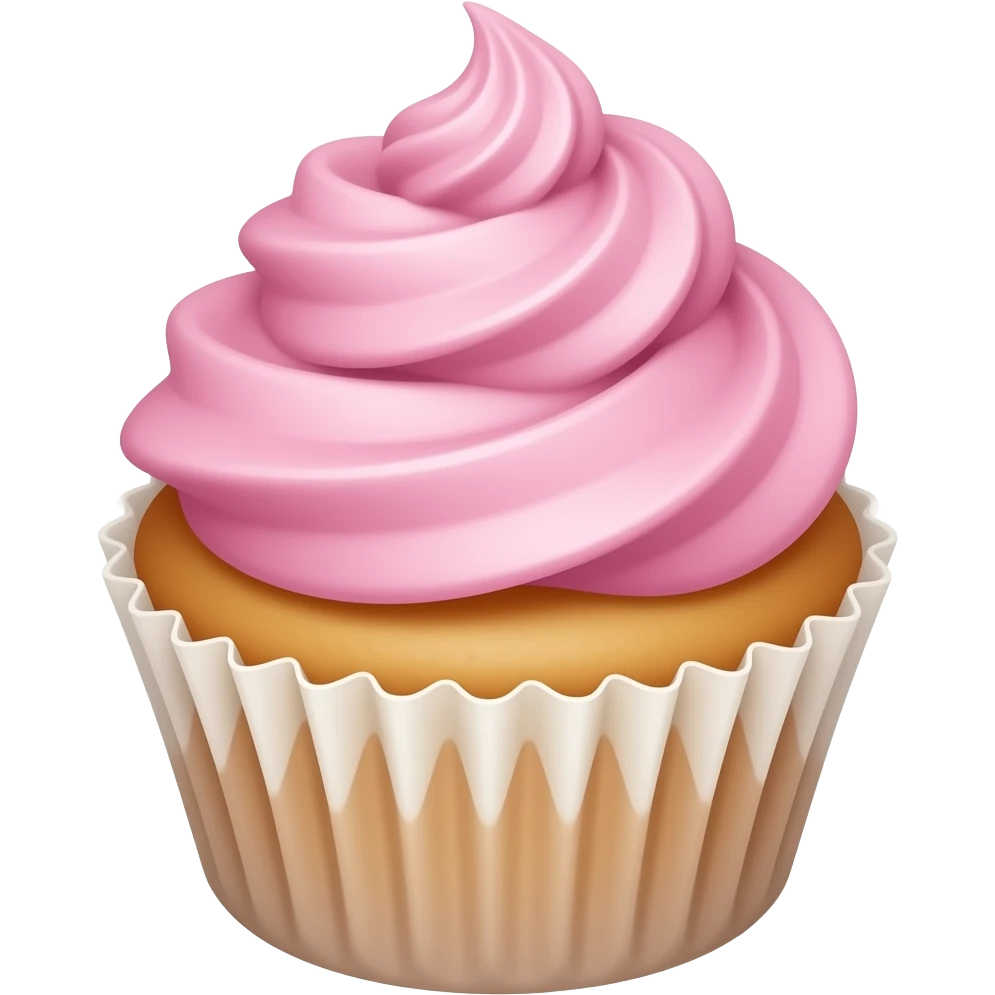 Cupcake with pink icing emoji