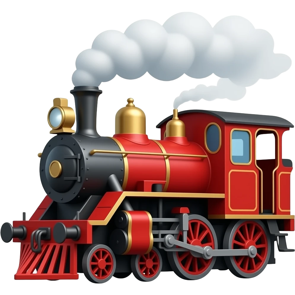 A red steam locomotive emoji