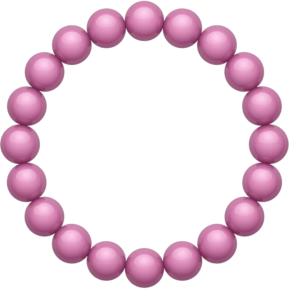 Pink prayer beads emoji