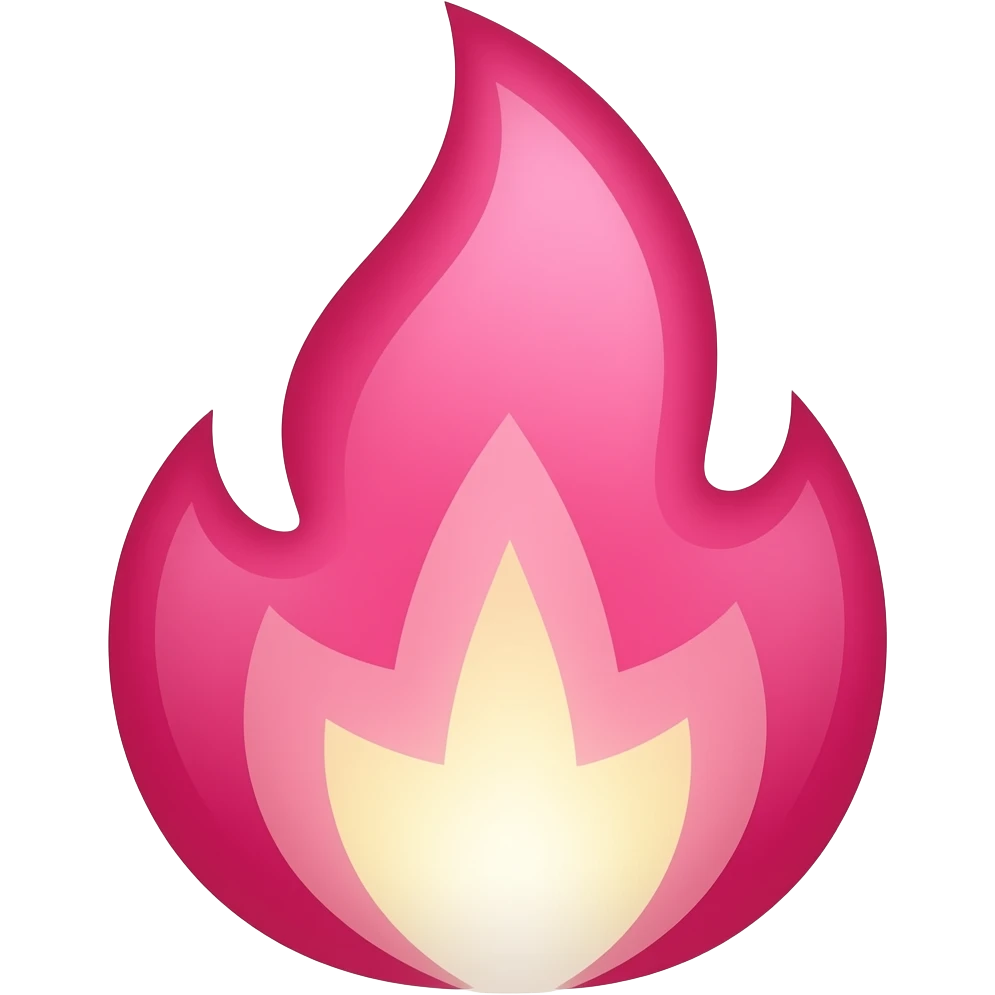 Pink fire emoji