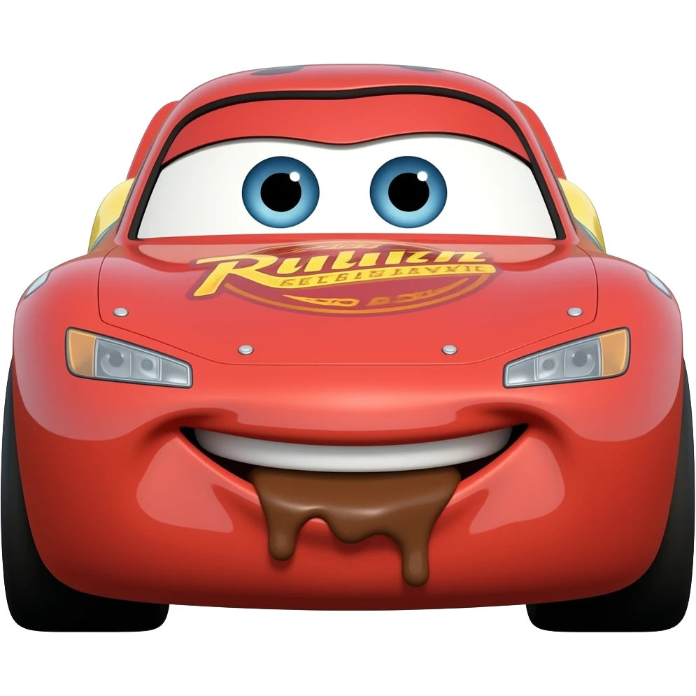 Lightning McQueen 🍫 boca emoji