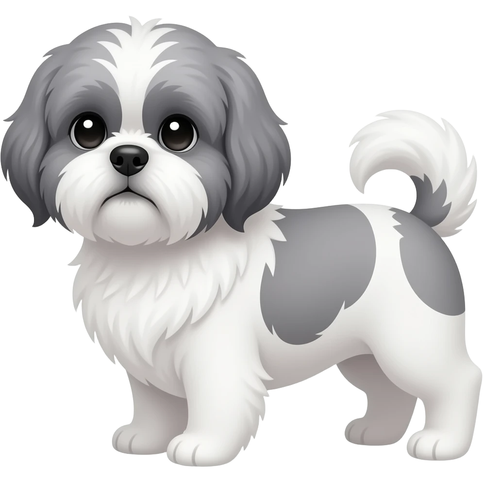 Full grey shitzhu emoji