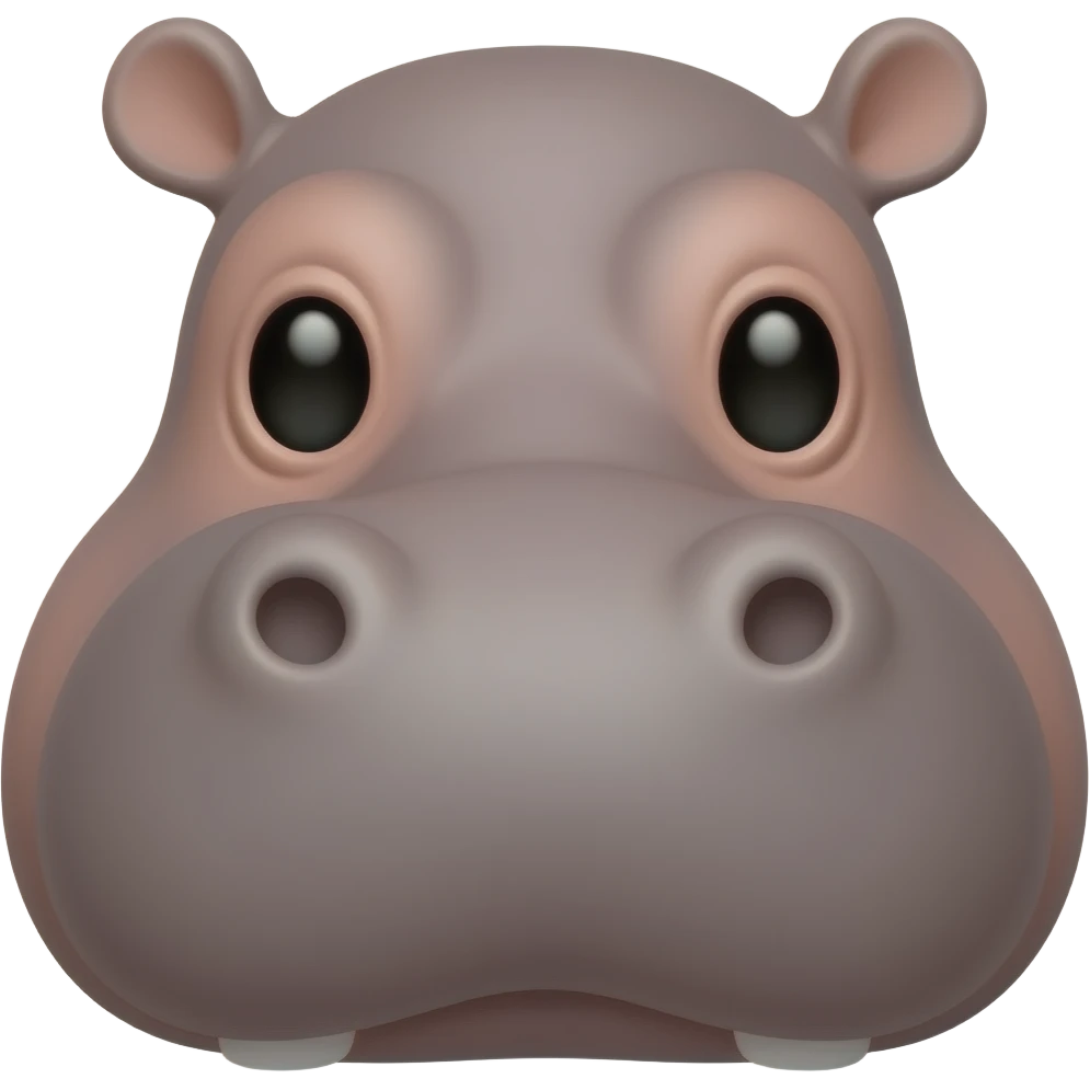 front-facing view hippopotamus emoji
