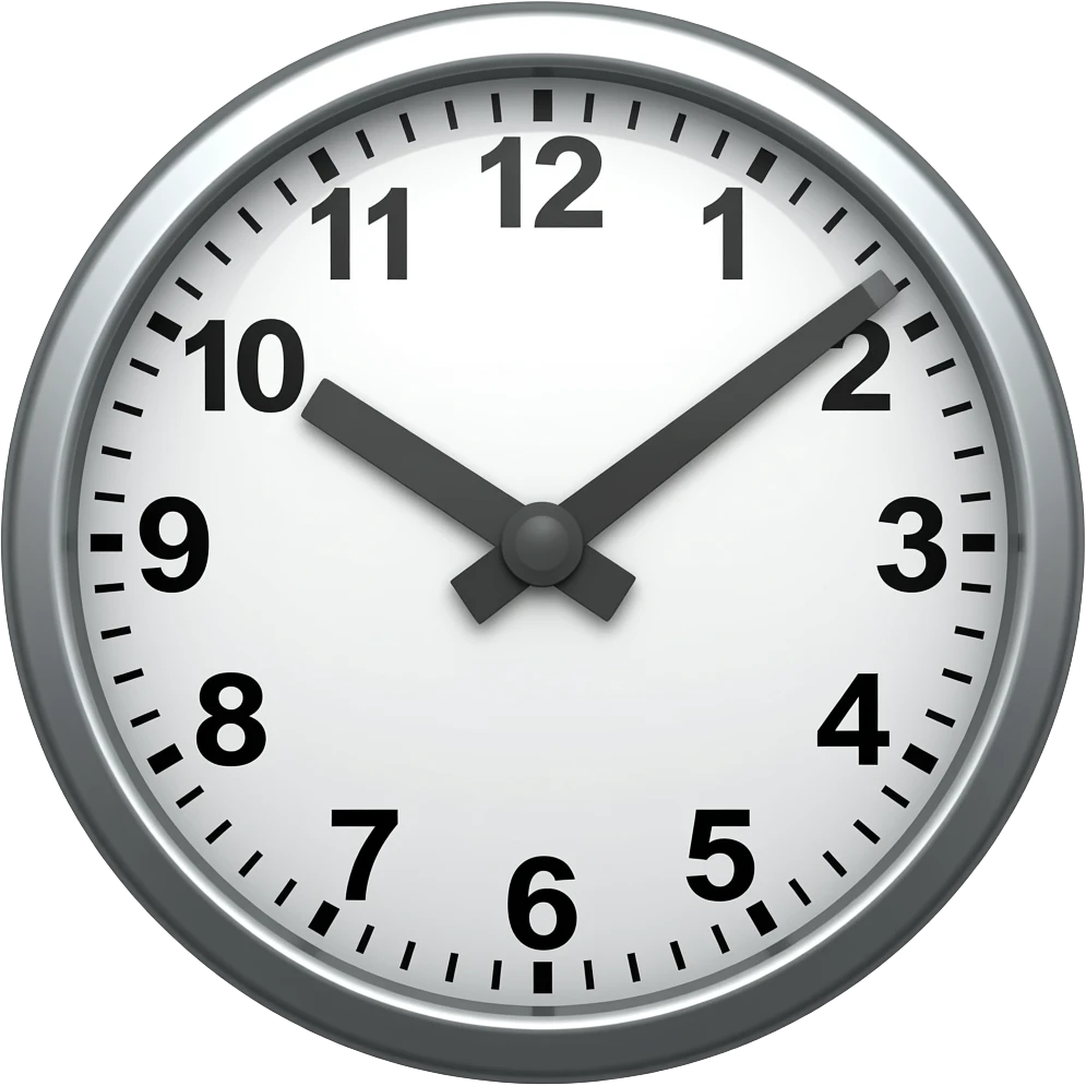 railway clock emoji