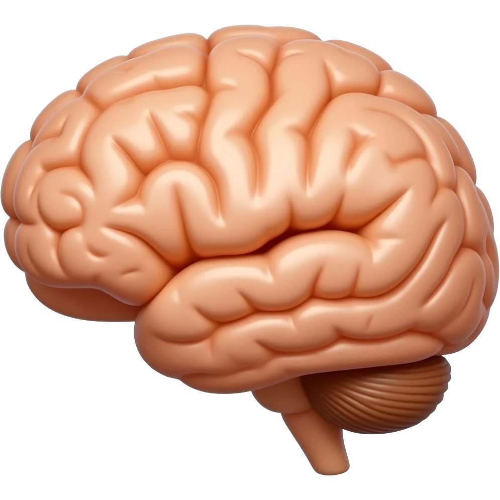 a plastic toy brain emoji
