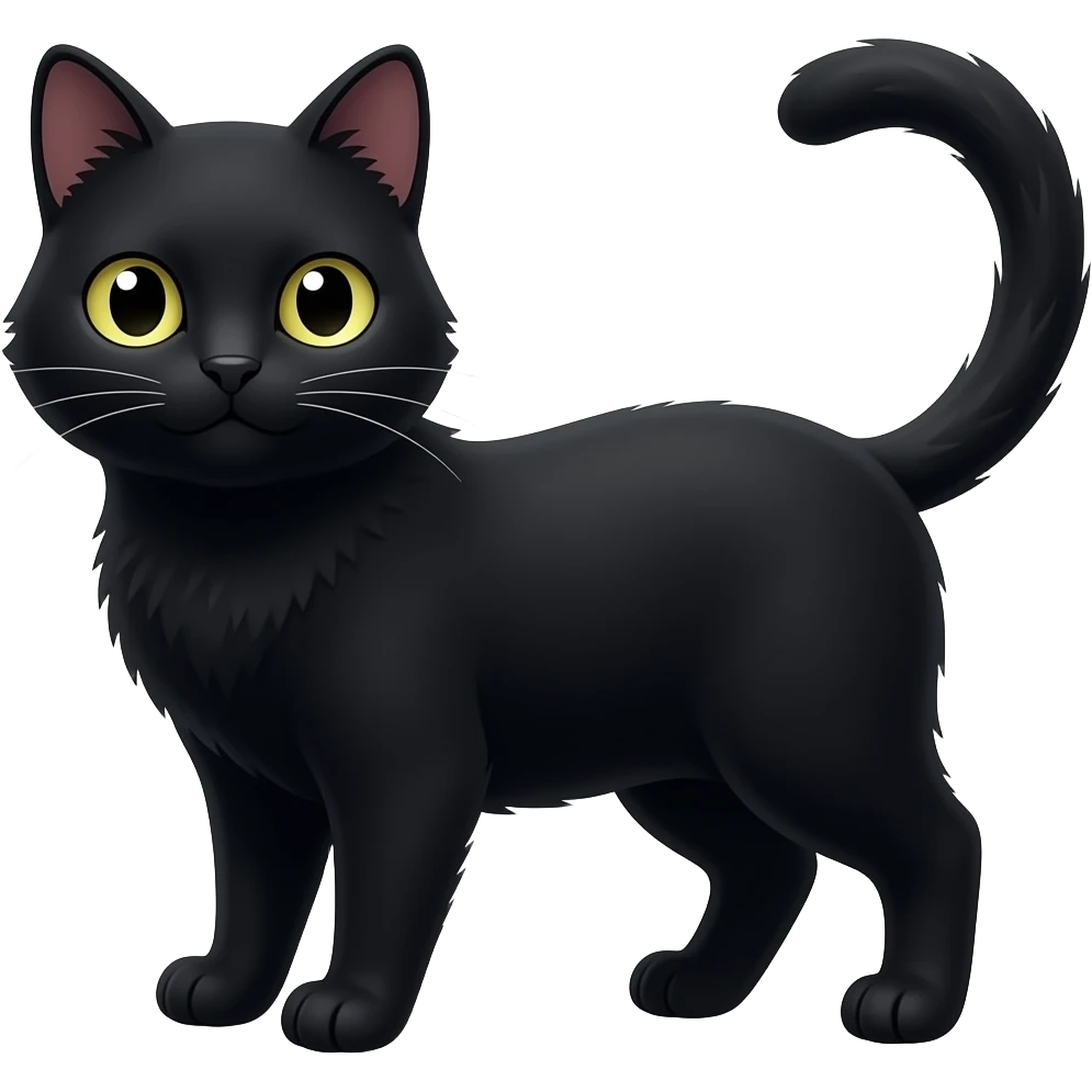 Black cat love emoji