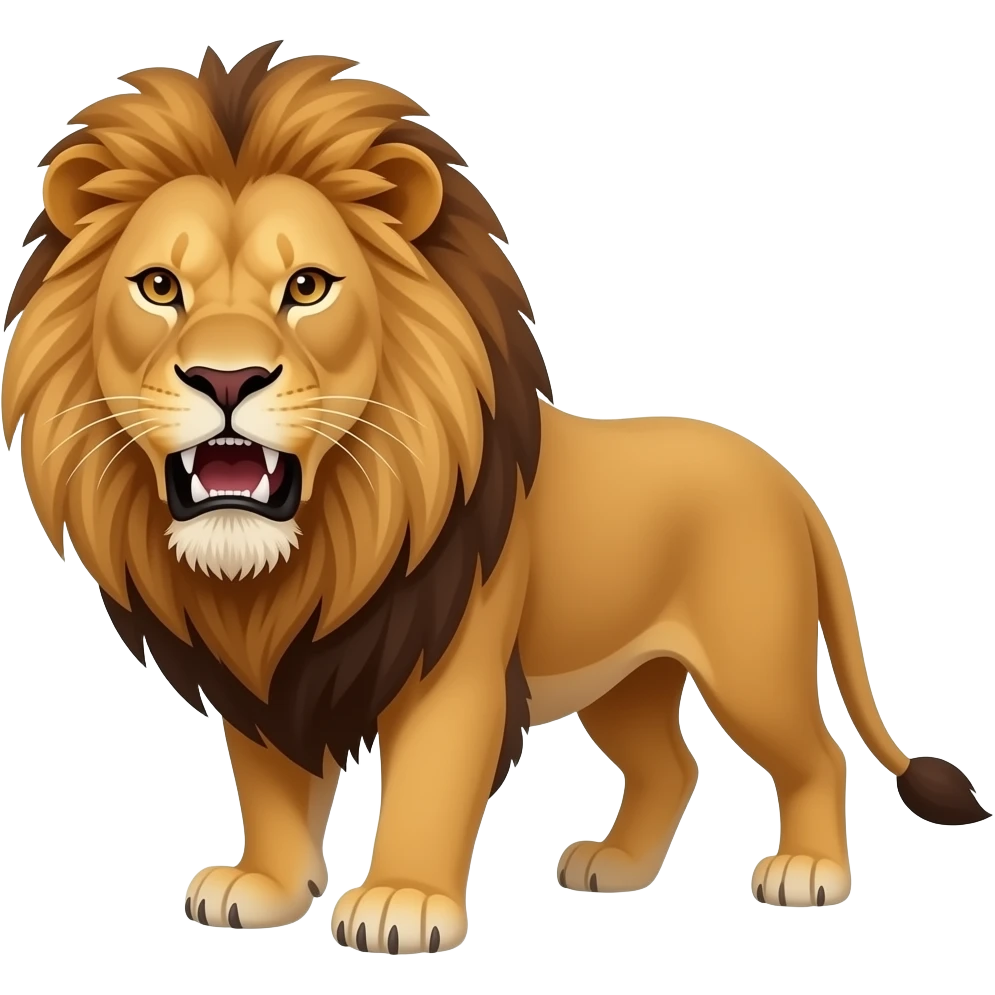 Aggressive lion emoji