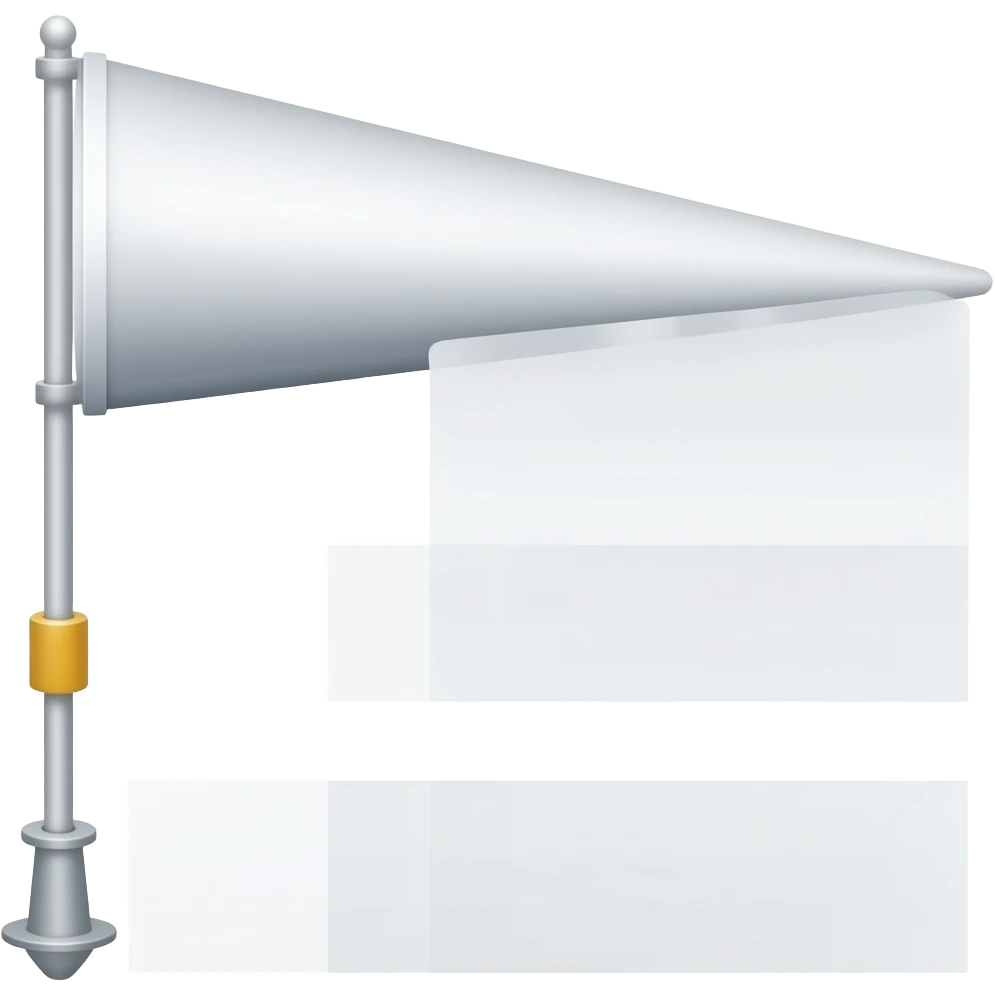 White Wind sock flag emoji