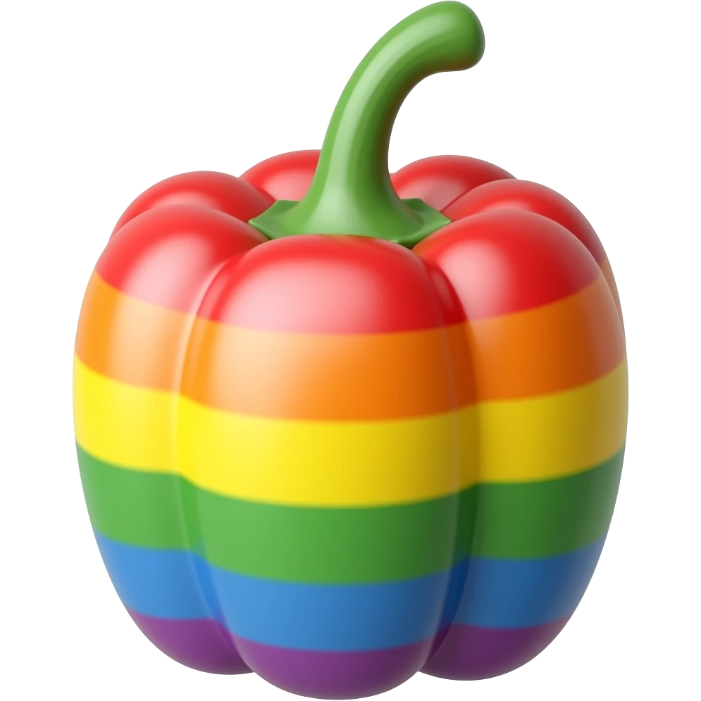 Rainbow pepper emoji