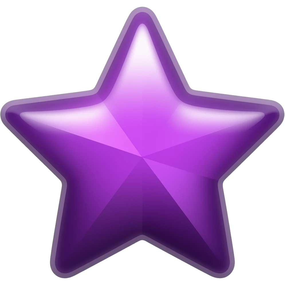 two tone blended shiny purple star emoji