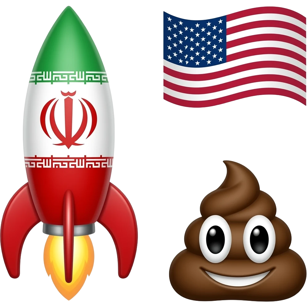 🚀🇮🇷.      💩🇺🇲 emoji
