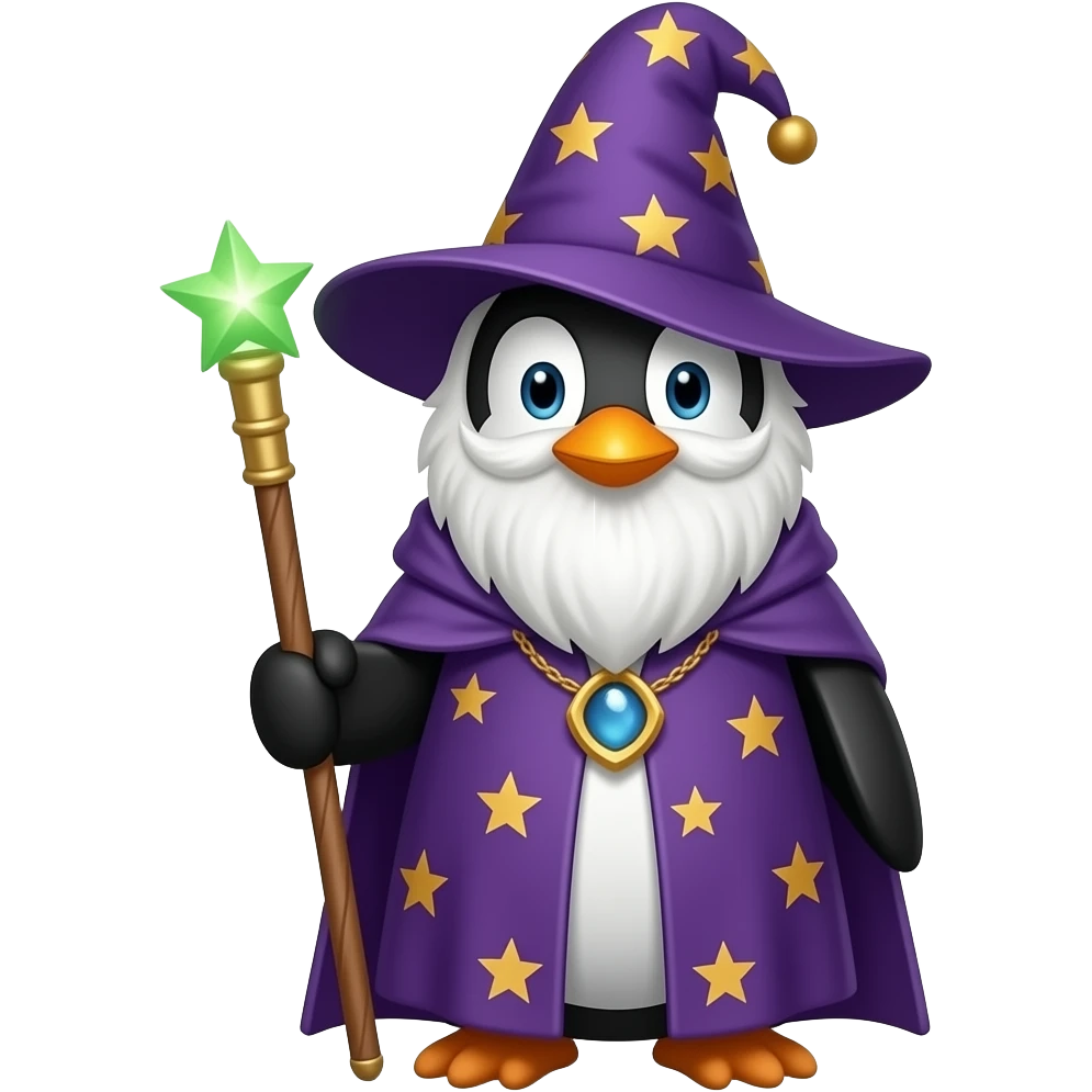 Penguin Wizard emoji