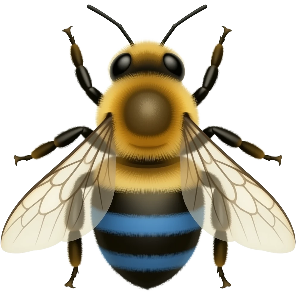 Blue banded bee emoji