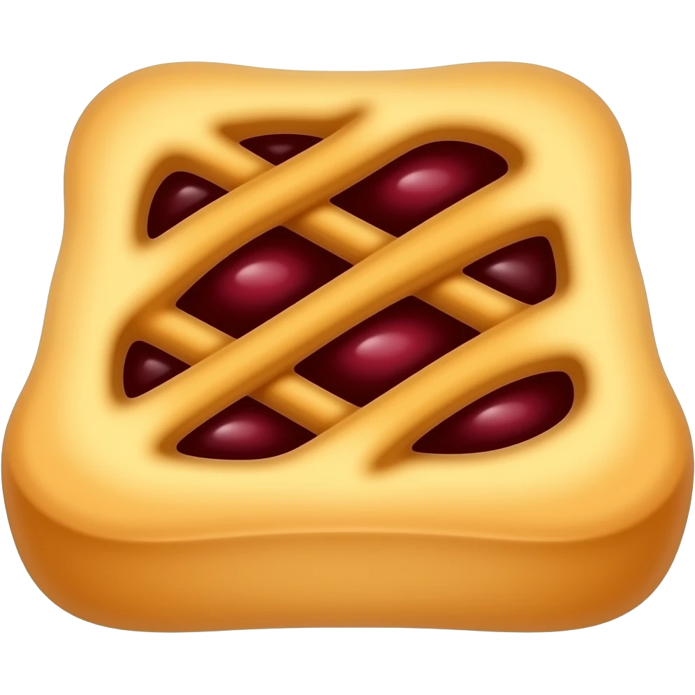 Rectangular cherry filled danish emoji