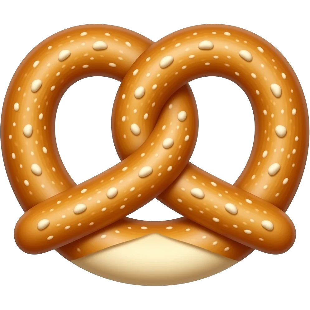 realistic soft pretzel emoji