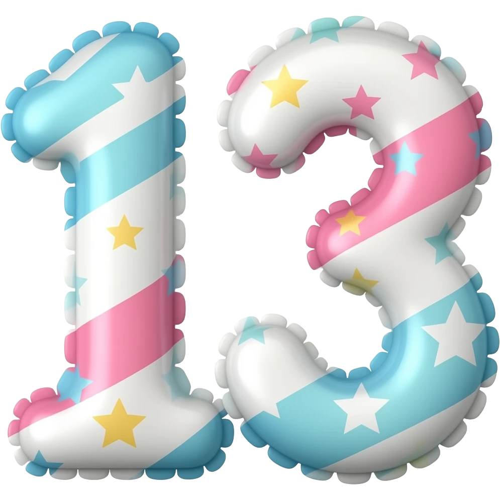 13TH BITHDAY BALLOONS emoji