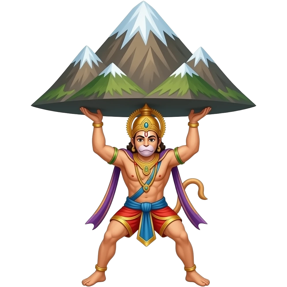 Lord hanuman lifting mountain emoji emoji