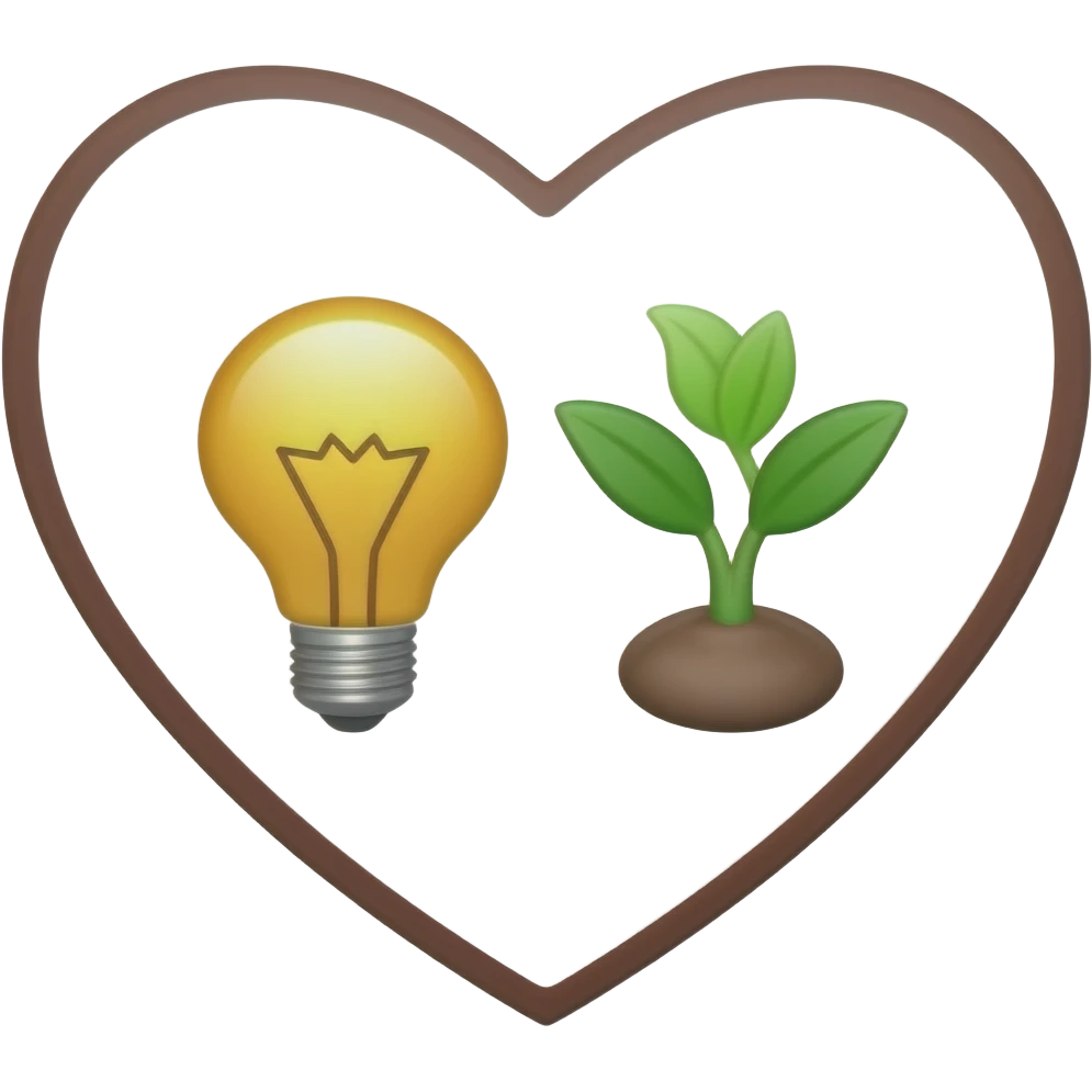 The outline will be a heart, and inside there will be two separate emojis that symbolize smarts + symbolizes newness emoji